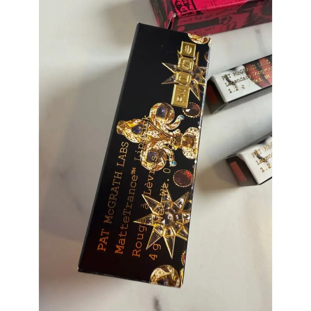 New Pat McGrath Labs Lip Makeup Bundle Gloss 2 Liners & Lipstick Lot